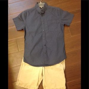 Mossimo Slim Fit Navy Blue Small Button Shirt ⚓️